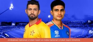 zimbabwe national cricket team vs india national cricket team timeline