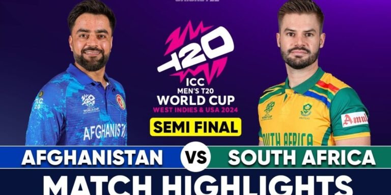 Afghanistan National Cricket Team vs South Africa National Cricket Team Match Scorecard for T20 World Cup