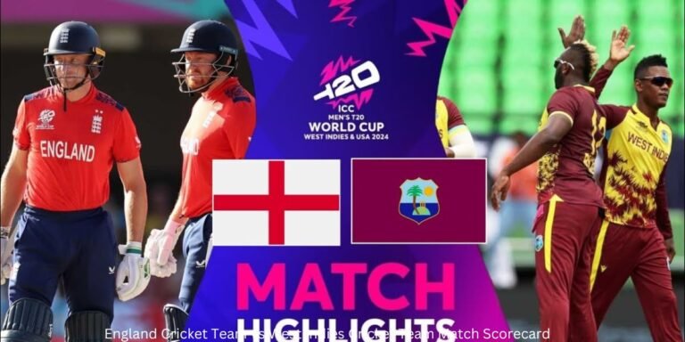 England Cricket Team vs West Indies Cricket Team Match Scorecard For T20 World Cup