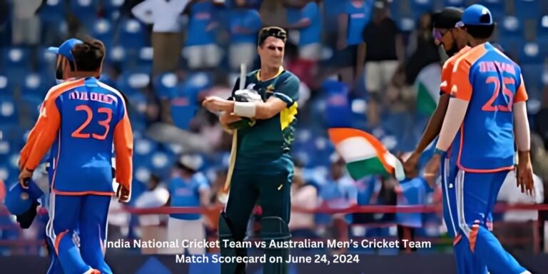 India National Cricket Team vs Australian Men’s Cricket Team Match Scorecard on June 24, 2024