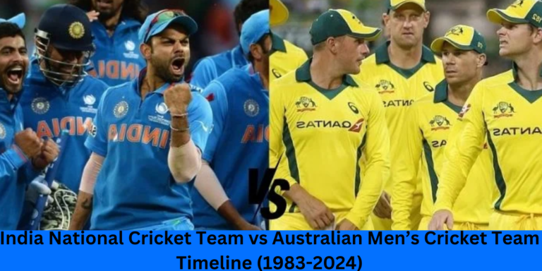 India National Cricket Team vs Australian Men’s Cricket Team Timeline (1983-2024)