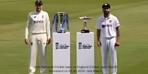 India National Cricket team vs England Cricket team Match Scorecard on 24 jan 2024- test Match